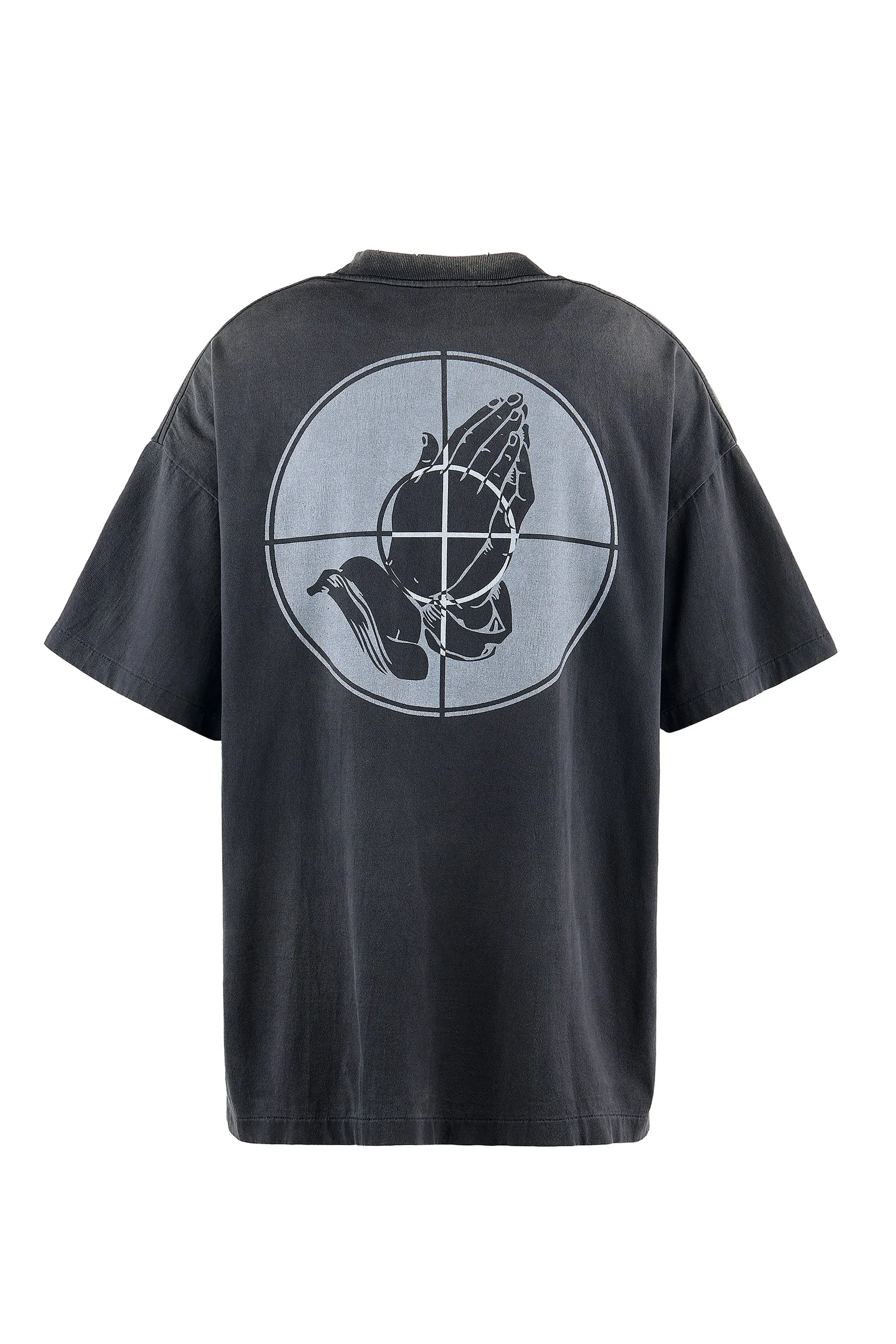 SAINT Mxxxxxx × FEAR OF GOD FG_SS TEE/SNT OF GOD/BLK 25SS Heavy FOG collaboration SAINT OF GOD prayer short sleeves Washed black S-XL This season's heavy collaboration FOG manager JERRY personally carries the goods SAINT OF GOD series collaboration has gained quite a buzz Customized original co-branded main label/wash label Top-notch printing technology Uses front and rear silver sand and cracked pulp Deep restoration